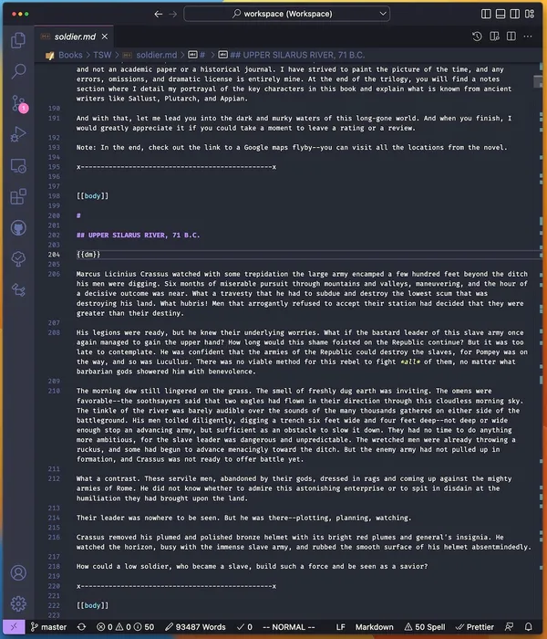 Writing Novels with VS Code: A 1M-Word Author's Guide | Jay Penner